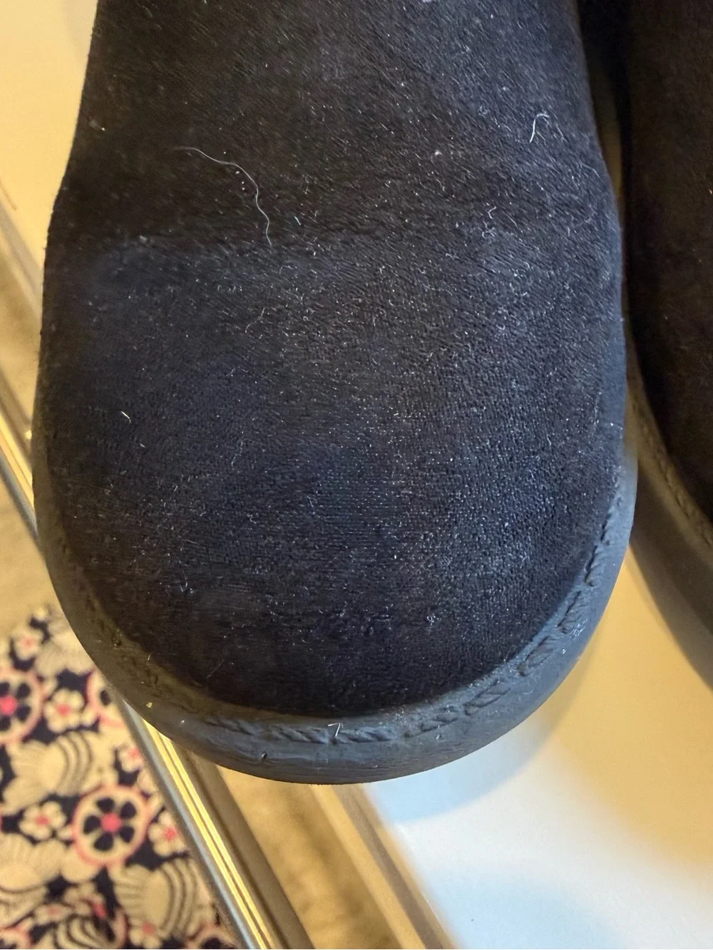 GAP Black faux Suede Ankle Boots with Bow